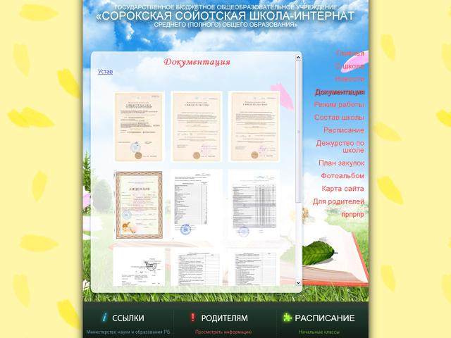 ГБОУ «Сорокская сойотская школа-интернат среднего (полного общего) образования» / Разработка сайта