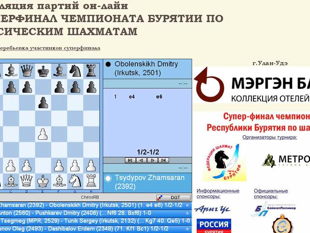 II Международный турнир по классическим шахматам. Обеспечение он-лайн трансляции шахматных партий через интернет. 