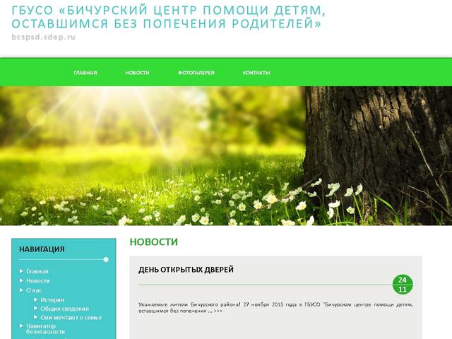 Создание сайта ГБУСО «Бичурский центр помощи детям, оставшимся без попечения родителей»